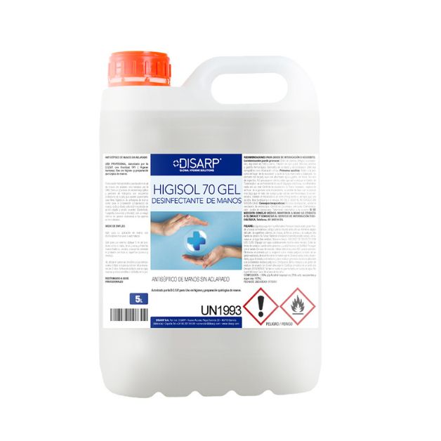 Preparado hidroalcohólico para la desinfección de manos y eliminación de contaminaciones cruzadas en acciones manuales. Autorizado por la D.G.S.P. con finalidad TP1 (Higiene humana). Uso en higiene y desinfección de manos. 
